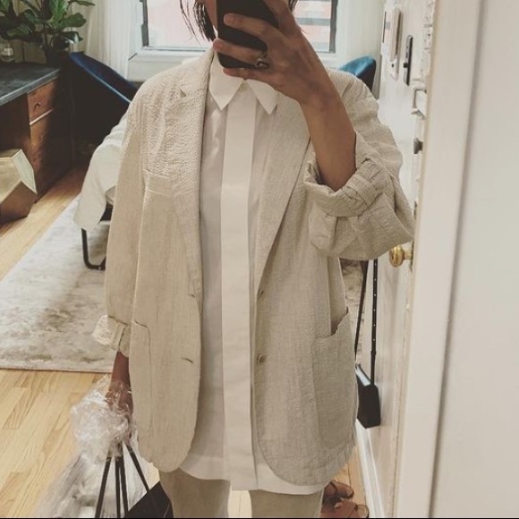 ⚡️SOLD⚡️SMOCK Seersucker Blazer & Shorts Set - Picture 1 of 11